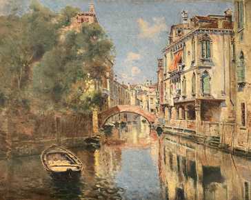Reyna Antonio - Venice, boat in the canal